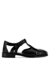 Hereu Women Pesca Leather Sandals In Black