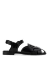 Hereu 20mm Pedra Leather Fisherman Sandals In Black