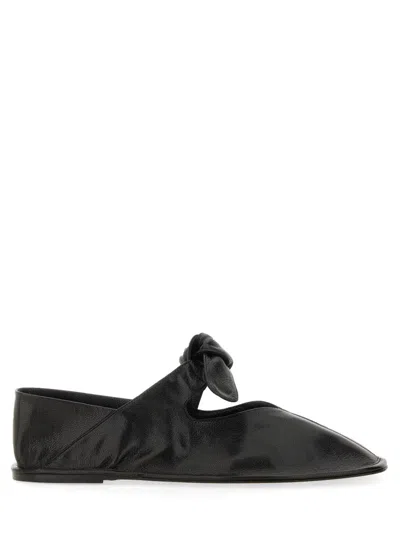 Hereu Ballerina In Pelle In Black