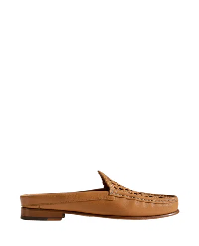 Hereu Perforated Leather Mules With Slip-on Design In Brown