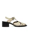 Hereu Off-white Pesca Heeled Sandals In Beige