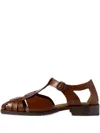 Hereu Pesca Woven Cut-out Sandals In Brown