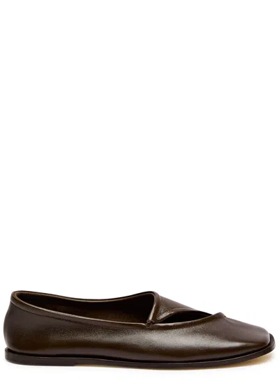 Hereu Petra 2 Leather Flats In Brown