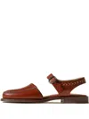 Hereu Picada Perforated Leather Flats
