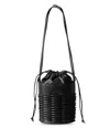 Hereu Woven Design Bucket Bag In Black