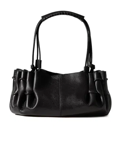 Hereu Pleated Single-shoulder Bag In Black