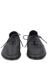 Hereu Black Leather Lace-ups In Black