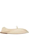 Hereu Puntera Gathered Ballet Flats In Neutral