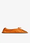 Hereu Puntera Nappa Leather Flats In Orange