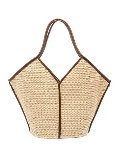 Pre-owned Hereu Raffia Tote W/ Tags In Neutrals