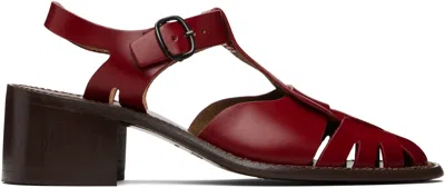 Hereu Red Pesca Heeled Sandals