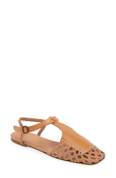 Hereu Reixa Woven T-strap Sandal In Beige