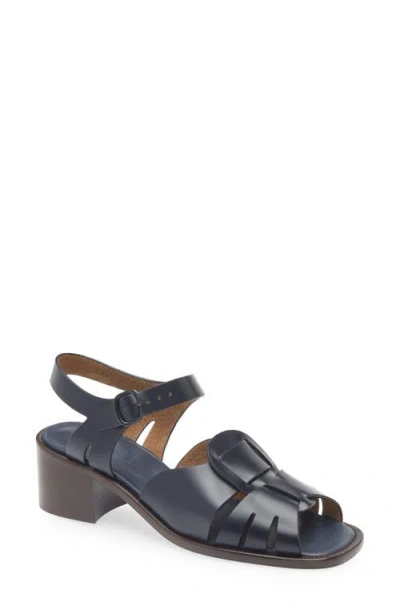 Hereu Rondaia Ankle Strap Sandal In Navy