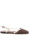 Hereu Woven Asymmetrical Sandal In Brown