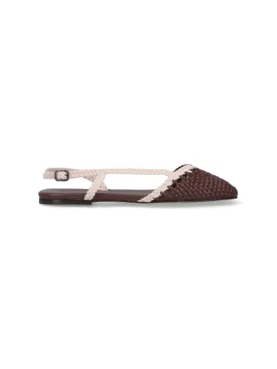HEREU RONDAIA" SLINGBACK MULES - BROWN