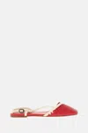 Hereu Ruby Slingback Flats In Red