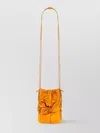 Hereu "ronet Mini" Ruched Design Long Strap Bag