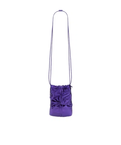 Hereu Ronet Twist Detailed Mini Crossbody Bag In Purple