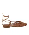 Hereu Mantera Knotted Leather Sandals In Brown