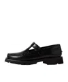Hereu Alber T-bar Leather Loafers In Black