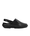 Hereu Round-headed Flat Sandals In Black