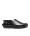 Hereu Round-headed Flat Sandals In Black
