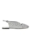 Hereu Round-toe Flat Sandals In Silver