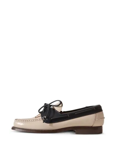 Hereu Saler Bicolour Lace-up Boat Shoes In Gray