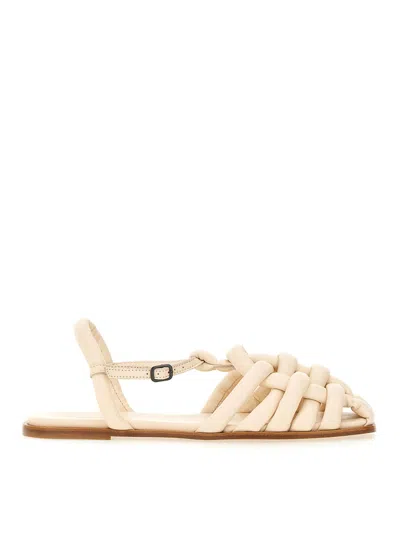 Hereu 10mm Cabersa Leather Sandals In Neutrals