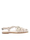 Hereu Square Toe Padded Fisherman Sandal In Blanco