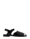Hereu 20mm Pedra Leather Fisherman Sandals In Black