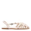 Hereu Square Toe Padded Fisherman Sandal In White