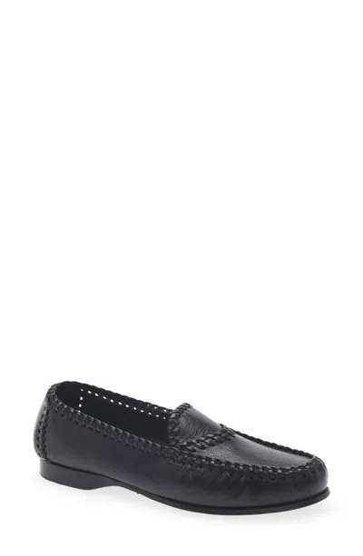 Hereu Sastre Braided Leather Loafer In Black