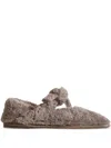 Hereu Shearling Ballet Flats In Gray