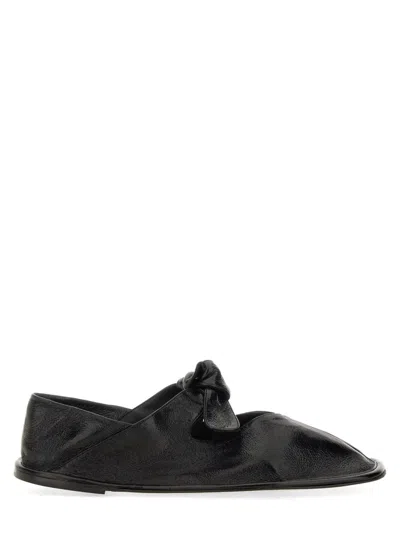 Hereu Women Shoe Llasada Crinkled In Black