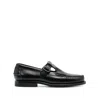 Hereu Alber Leather T-strap Buckle Loafers In Black
