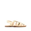 Hereu Interlocking Knitted Flat Sandals In Neutrals