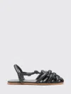 Hereu Cabersa 2 Sandals Braided Design Flat In Black
