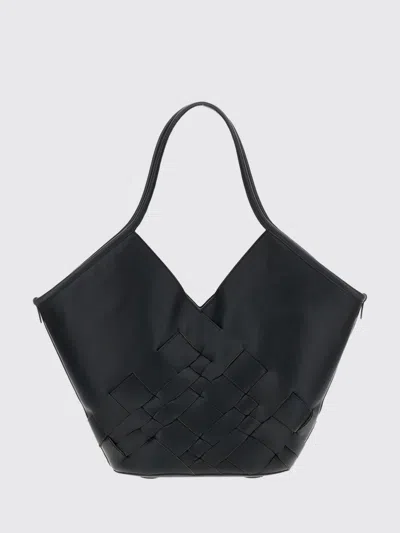Hereu Woven Leather Tote Bag In Black