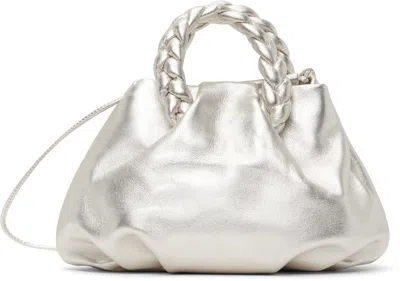 Hereu Silver Bombon Metallic Bag In Light Silver
