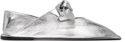 Hereu Llasada Metallic Ballerina Shoes In Silver
