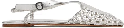 HEREU SILVER REIXA METALLIC SANDALS
