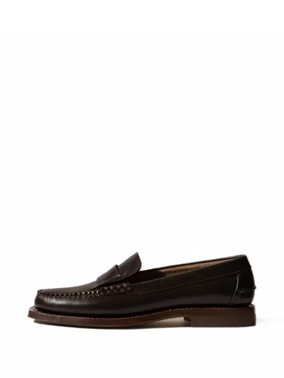Hereu Sineu Interlaced-detail Loafers In Brown