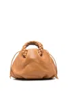 Hereu Bombon Small Leather Handbag In 褐色