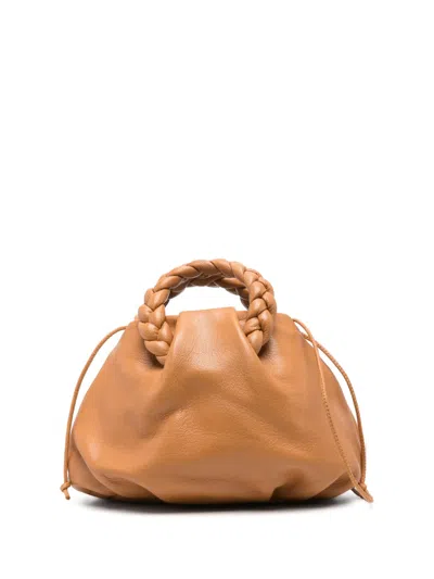Hereu Bombon Small Leather Handbag In Camel