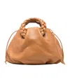 Hereu Bombon Small Leather Handbag In Brown