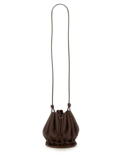 Hereu Soft Gathered Brown Calf Leather Molina Bag