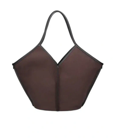 Hereu Calella Distressed Leather Shoulder Bag In Dk Brown