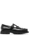 Hereu Soller Interwoven-design Leather Loafers In Black