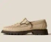Hereu Lorea Moc Toe Mary Jane Loafer In Neutral